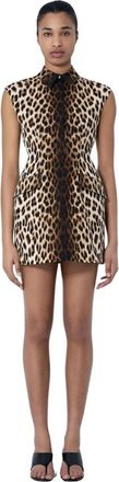 Sportmax Hourglass Dress - Dames - Shirt Kleedjes - Bruin - S - Katoen - Kleedjes