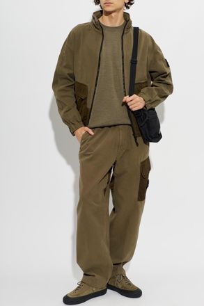 Stone Island Trousers Made Of Combined Fabrics, Mens, Brown