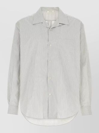 The Row embroidered stretch poplin shirt