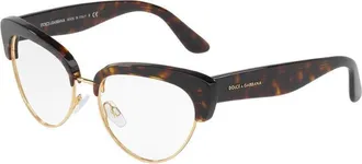 Dolce & Gabbana DG3247502 Cat-Eye Tortoiseshell Eyeglasses - Brown