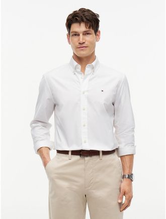 Tommy Hilfiger Mens Regular Fit Long-Sleeve Shirt - Optic White - XXL