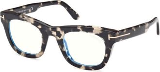 Tom Ford Mens Black Square Eyeglass Frames FT5872-B 005