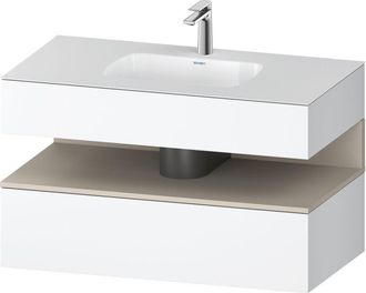 Duravit Qatego Lavabo Encastrado Con Base De Lavabo Consola, - Duravit