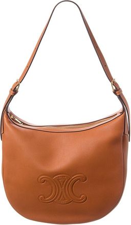 Celine Celine Heloise Triomphe Medium Leather Hobo Bag