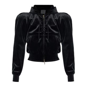 VETEMENTS Zip-throughs, female, Black, Size: S Sweatshirt With Shoulder Pads