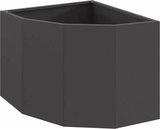 vidaXL Macetero de Esquina Negro 45 x 45 x 35 cm Acero vidaXL