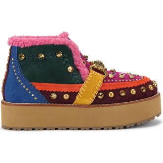 Kurt Geiger Mansion Cozy Faux Shearling Bootie in Pink Multi at Nordstrom Rack, Size 5.5