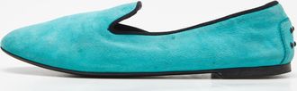 Tod's Tods Green Suede Smoking Slippers