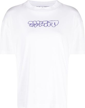 Off-white Sketch Arrow-embroidered cotton T-shirt - women - Polyester/Cotton - L