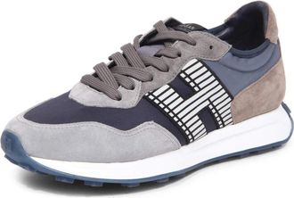 Hogan H601 H Patch Righe - Heren - Sneakers - Blauw - 44 EU - Su&egrave;de - Schoenen
