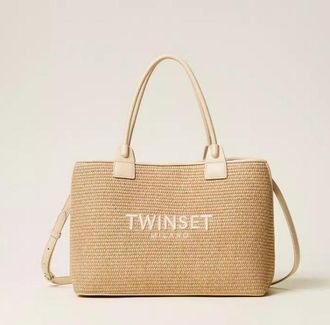 Twin-Set Twinset shopper met raffia-effect