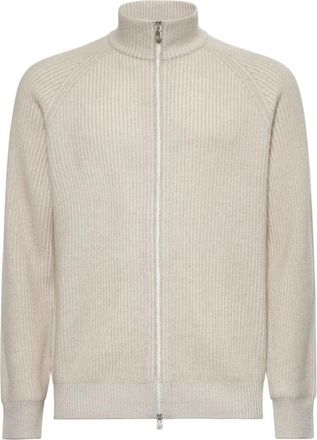 Brunello Cucinelli Luxe Gebreide Collectie - Heren - Cashmere truien - Beige - XL - Truien & Vesten