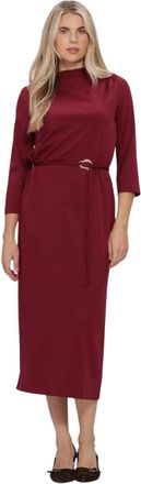 Freebird by Steven Devoted Midi Jurk - Dames - Jurken - Rood - Maat: S Leer
