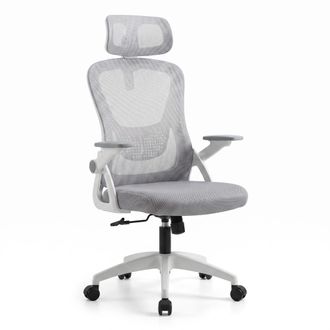 100% Silla De Oficina Ergon&oacute;mica Con Reposacabezas Ajustable