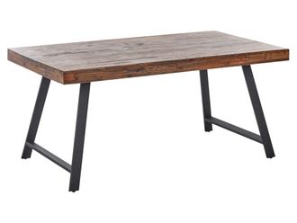 Beliani Mesa de comedor de madera 6 personas L160