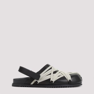 【素足で魅せる】Rick Owens Black Hollywoodストラップサンダル Black Hollywood Web Granola Sandals by Rick Owens on Sale