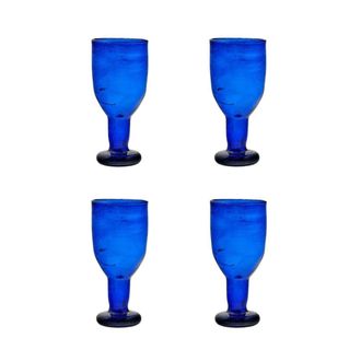 BITOSSI HOME Juego de Vasos de Vidrio H.15 Azul