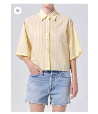 A Gold E Merrin Shirt In Wirrel Stripe