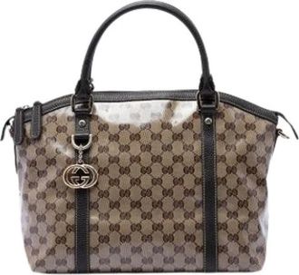 Gucci Pre-owned Satchel - Dames - Vintage Handtas - Beige - ONE Size - Leer - Vintage