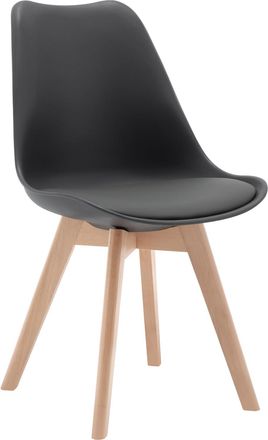 Woltu 1x Sillas De Comedor Dining Chairs Silla Tower Madera Silla De Escritorio Asiento Acolchado En Cuero Sint&eacute;tico Y Polipropileno Silla De Cocina Silla C