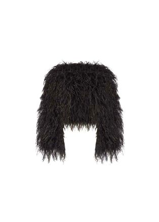 De La Vali black marabou Madonna jacket Size M