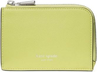 Kate Spade New York mini smooth leather zip card case in Bosc Pear at Nordstrom