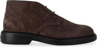 Hogan H704 Enkellaars - Heren - Veterlaarzen - Bruin - 42 EU - Leer - Schoenen