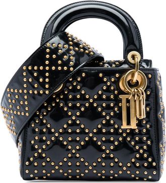Dior Pre-owned Dior Mini Patent Cannage Studded Supple Lady Satchel Ladies XBY0BSUEW9TQTRAW