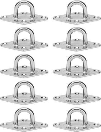 OEM 10 Placas De Fijaci&oacute;n Marinas De Acero Inoxidable 316, Ganchos Resistentes Para Hamacas, Bucles Fijos De 5 Mm De Di&aacute;metro