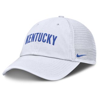 Nike Kentucky Primetime Campus Club Nike Mens College Trucker Adjustable Hat in White | NC3311QRNKY-H98