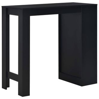Berkfield Home Beautiful Bar Table with Shelf Black 110x50x103 cm | Size: 110 x 50 x 103 cm