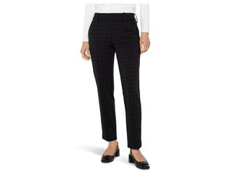 Liverpool L.A. Gemma Mid-Rise Cigarette Trouser Womens Clothing Black Tattersall Check : 14 28, Nylon/Rayon/Spandex