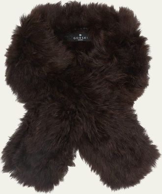 Gorski Select Lamb Shearlng Pull-Through Scarf