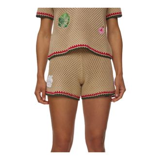MC2 Saint Barth Dames, Korte broeken, Beige, Maat: XS Katoen