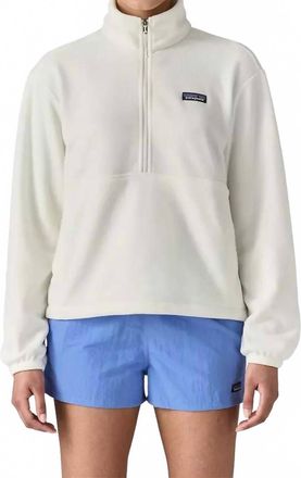 Patagonia Micro D 1/2-Zip Fleece Pullover Sweatshirt In Birch White