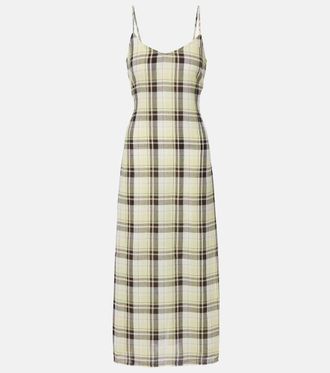 Proenza Schouler Evelyn plaid gauze slip dress