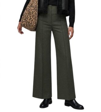 Vanessa Bruno Faru Wide Leg Pants In Khaki