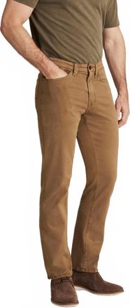 34 Heritage Charisma Relaxed Straight Leg Pants In Brown Twill
