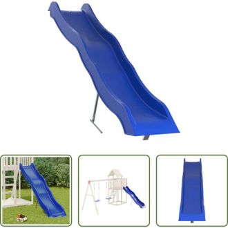 vidaXL Scivolo da giardino - Scivolo per Bambini Blu 210x40 cm in Polipropilene