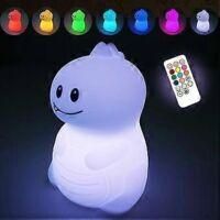 OEM Bonita Y Flexible Luz Nocturna De Dinosaurio: Luz Nocturna Led Decorativa De Silicona Para Habitaciones Infantiles, Con Sensor T&aacute;ctil Y Mando A Distan
