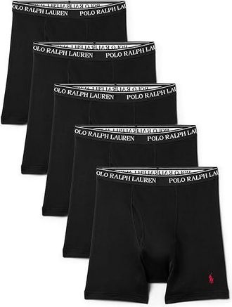 Polo Ralph Lauren 5-Pack Boxer Brief Mens Underwear Black 1 : 2XL, Cotton