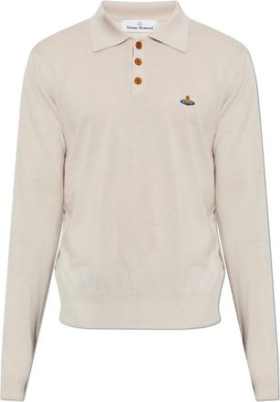 Vivienne Westwood Mark Turtleneck - Heren - V-hals truien - Beige - XL - Wol - Truien & Vesten