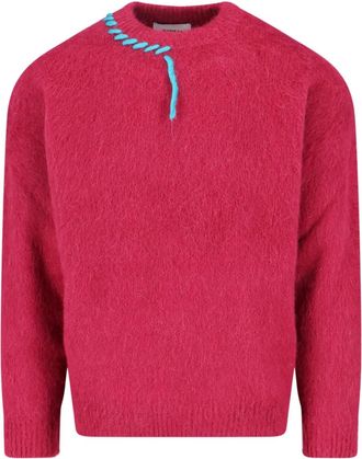 BONSAI Gebreide trui met stiksel - Rood