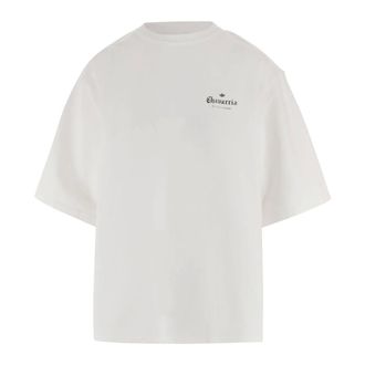 adidas Training T-Shirts, male, White, Size: XL Willy Chavarria Cotton T-Shirt with Logo