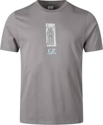 C.P. Company Hombre, Camisetas, Gris, Talla: M