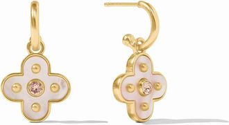 Julie Vos Womens Colette Hoop & Charm Earring In Champagne