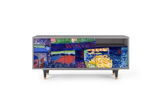 StoryZ Mueble de TV multicolores 2 cajones y 2 puertas L 125 cm