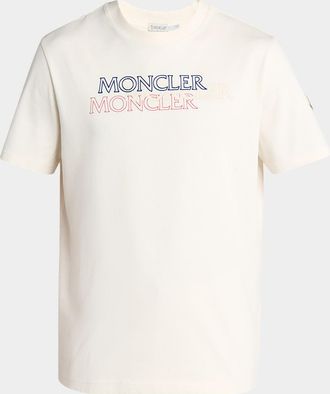 Moncler Mens Logo Script Graphic T-Shirt