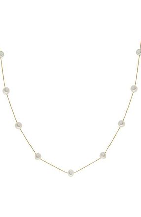 Effy 14K Yellow Gold Freshwater Pearl Layered Necklace, 18 in 14K Gold at Nordstrom