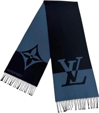 Louis Vuitton Pre-owned Stole - Heren - Vintage Accessoires - Blauw - ONE Size - Wol - Vintage